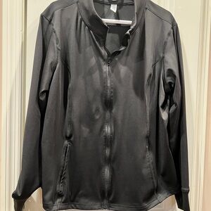 Velocity Black Athleisure Jacket Sz 1x with Thumbholes